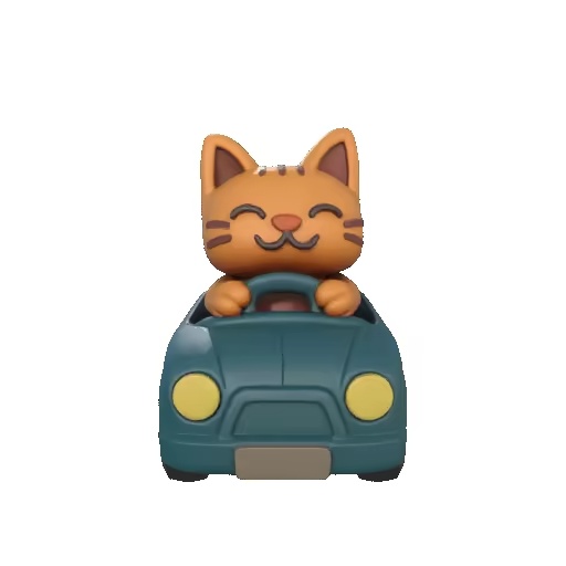 Cat driving a car-0