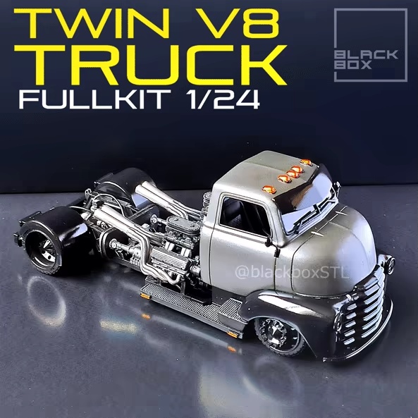 TWIN V8 TRUCK FULL MODELKIT 1-24th-0