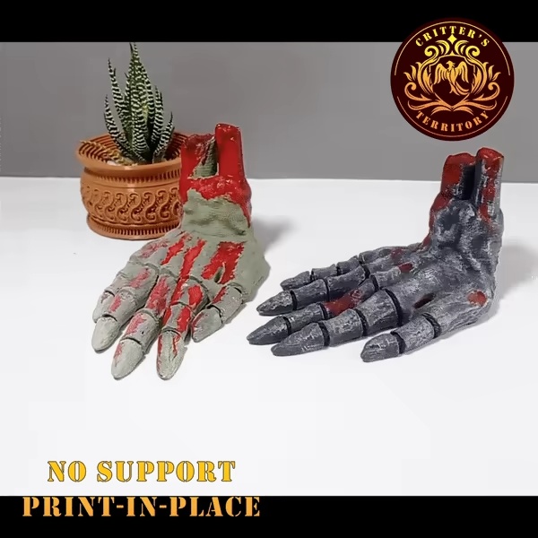Flexi Zombie Hand PRINT-IN-PLACE NO-SUPPORT HALLOWEEN-0