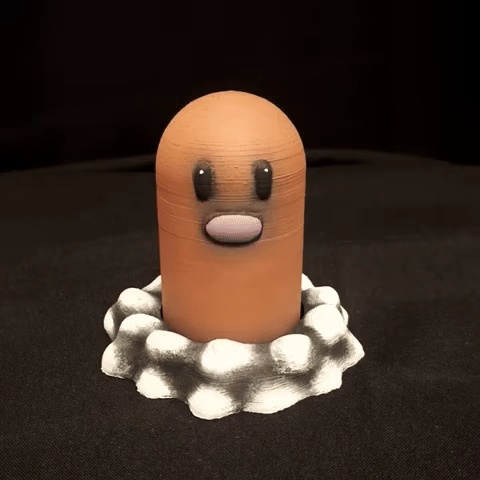Diglett Pokemon Matryoshka - Supportless