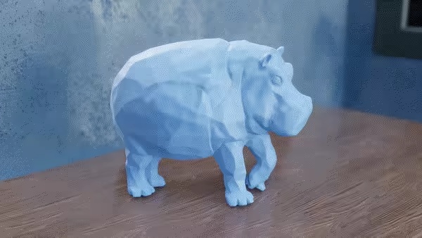 Low Poly Hippo-0