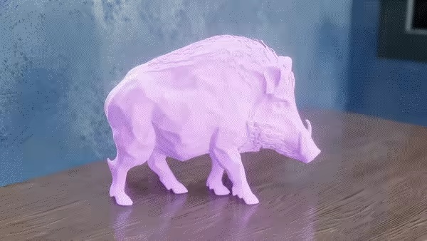 Low Poly Boar-0