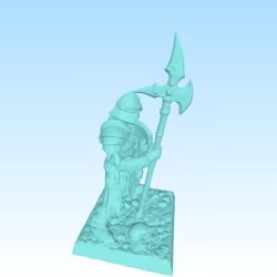Skeleton armored soldier 2 for tabletop skirmish game
