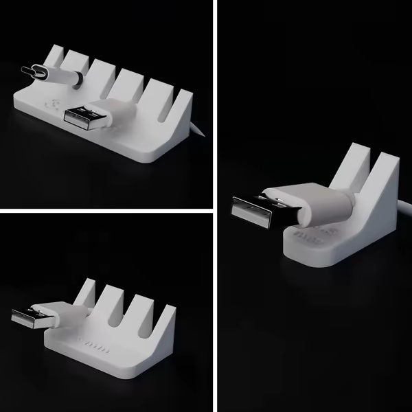 Ergonomic Desk Cable Organizer | 45° Minimalist Set-0