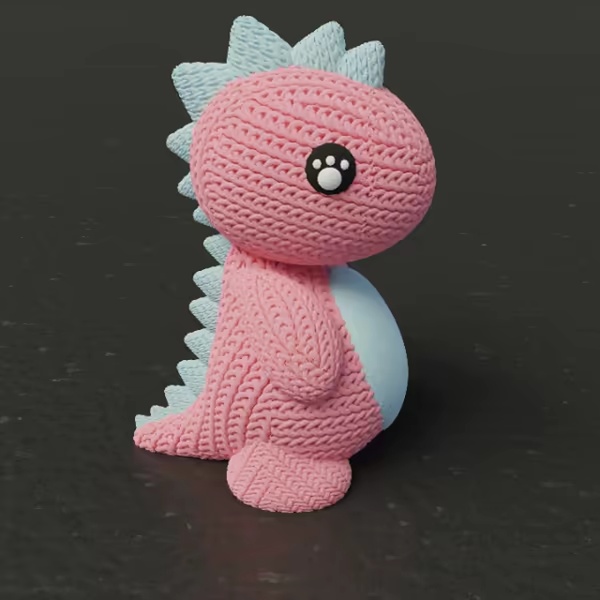 Dino a maglia-assolutamente GRATUITO! 🦕✨per testare il mio modello
