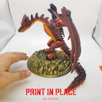 dragón Smaug flexi impresión en el lugar