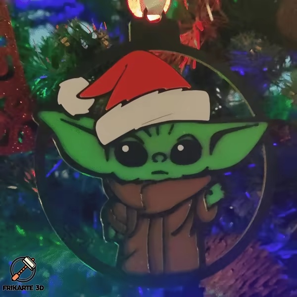 Verbeterde Baby Yoda kerstboomversiering-1