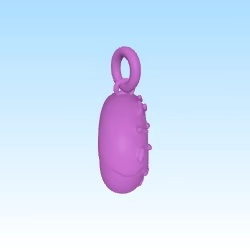 keychain donut smiling-0