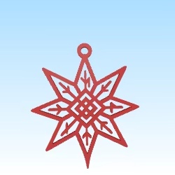 Wallart Xmas runic star