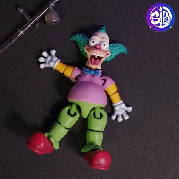 KRUSTY EL PAYAZO MUÑECO BAR SIMPSON FLEXI - 3MF - IN - PLA