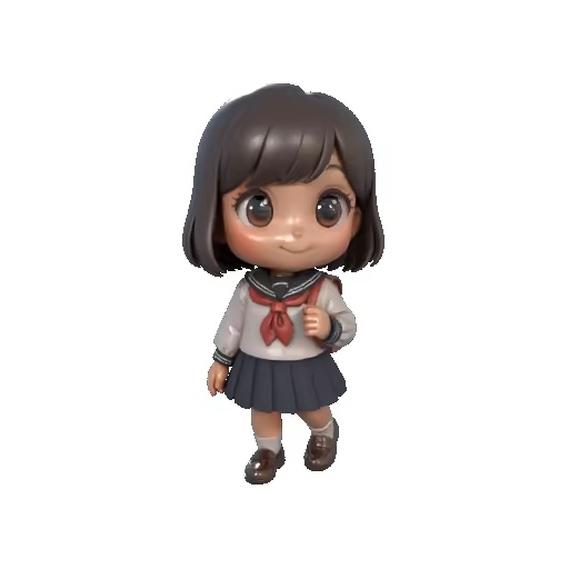 Asian Chibi Student Girl
