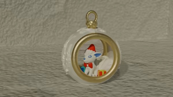 Vulpix Christmas bauble-0
