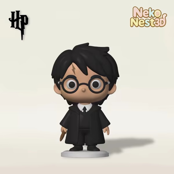 Cute Harry Potter-style chibi model