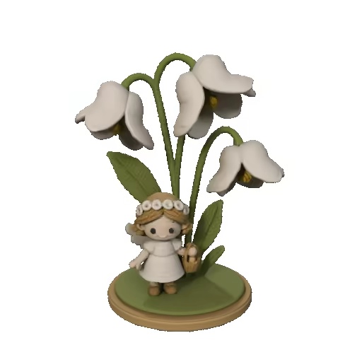 Amigurumi Snowdrop Fairy Scene knitting