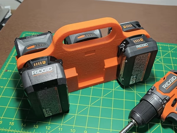 Ridgid 6节电池收纳箱 - 搬运、固定与收纳，适用于Ridgid