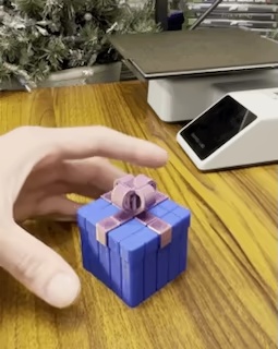 Cubes Fidgets Coulissants en Forme de Boîte Cadeau