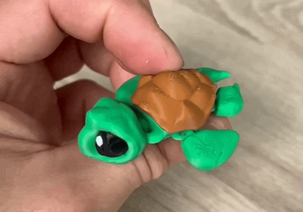 Cute small and big turtle (articulated)-5