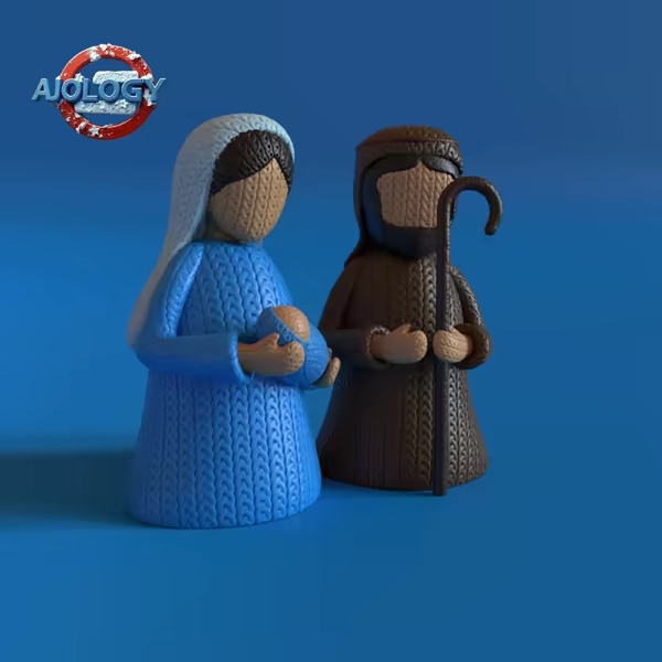 KNITTED CHRISTMAS CRIB-0