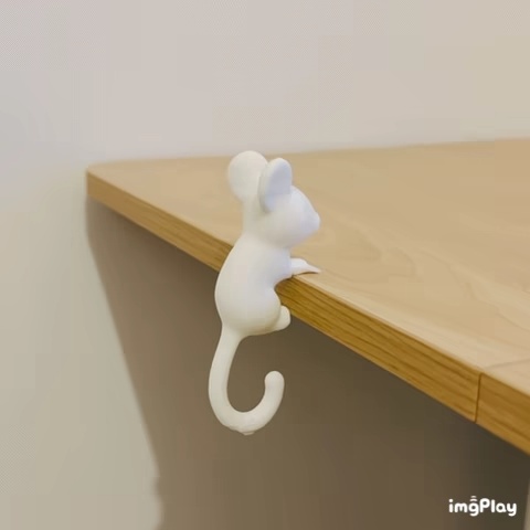 Mouse-Shaped Desktop Cable Organizer Hook-1