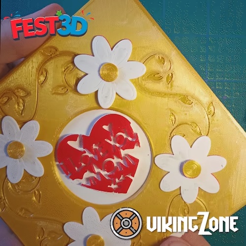 Interactive 3D Mother’s Day Card with Spinning Flowers 🌼❤️