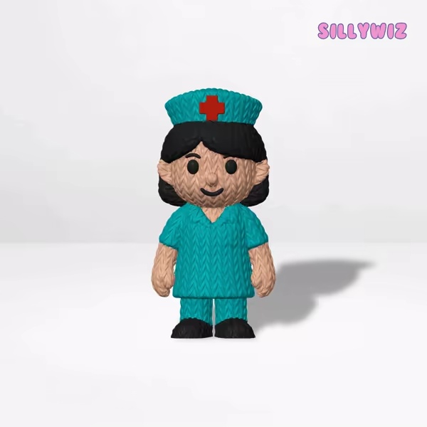 Cute Nurse Boy and Girl Couple – Knitted – Crochet-1