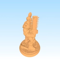 post apo warrior with chainsaw sword tabletop rpg-0