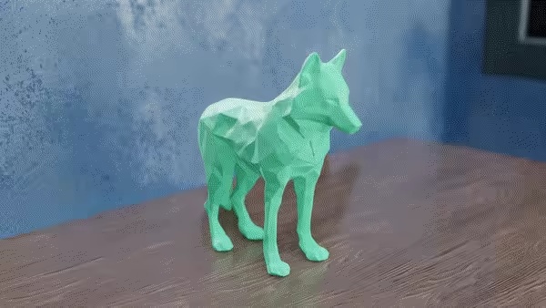 Low Poly Wolf-0