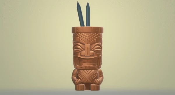 pencil holder tiki
