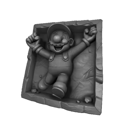 Mario Bros stone painting ver2