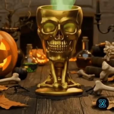 Schedelkelk – Halloweenbeker