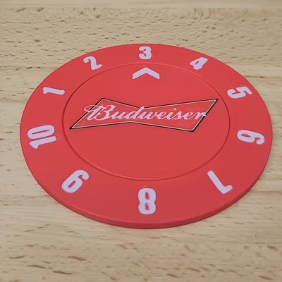 BUDWEISER DRINK COUNT COASTER (SINGLE+MULTI COLOR)