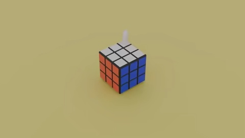 Rubik's cube keychain