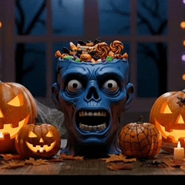 Zombie Candy Bowl – Zombie Shaped Candy Bowl (STL)