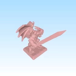 gargoylle figurine for tabletop like hero quest DnD TSA