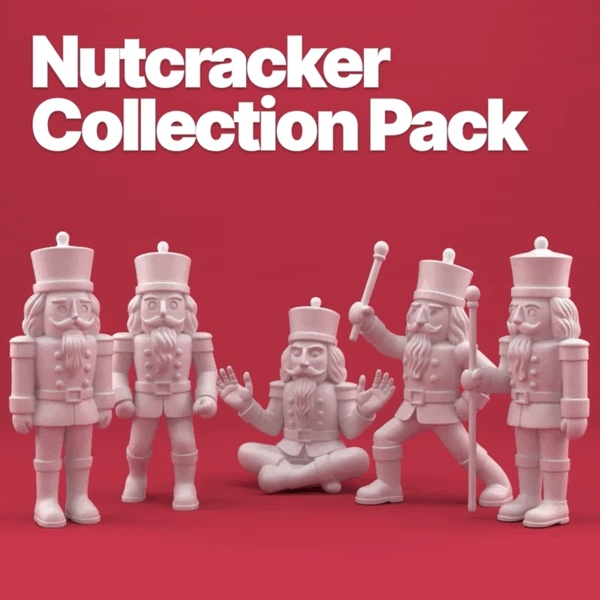 Nutcracker Collection Pack – 5 Classic Nutcracker STL & OBJ-0