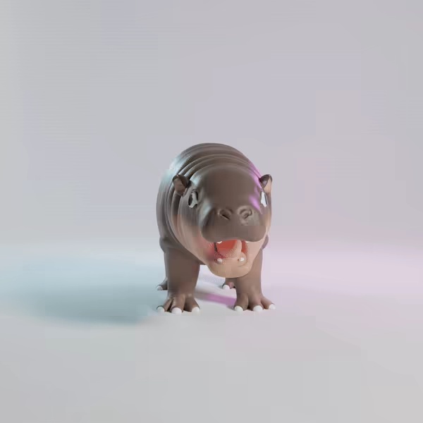 Moo Deng Hippo - STL & 3mf Multicolor
