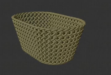 Wicker storage basket-4