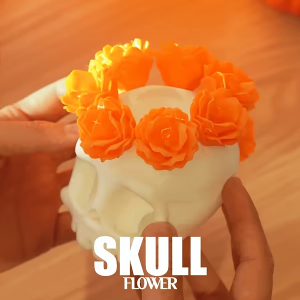 Calavera Decorativa 3D – Halloween y Día de los Muertos con-0