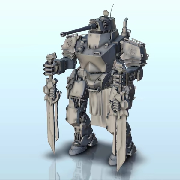 Zyxsin combat robot (22) - sci-fi science fiction future 40k-0