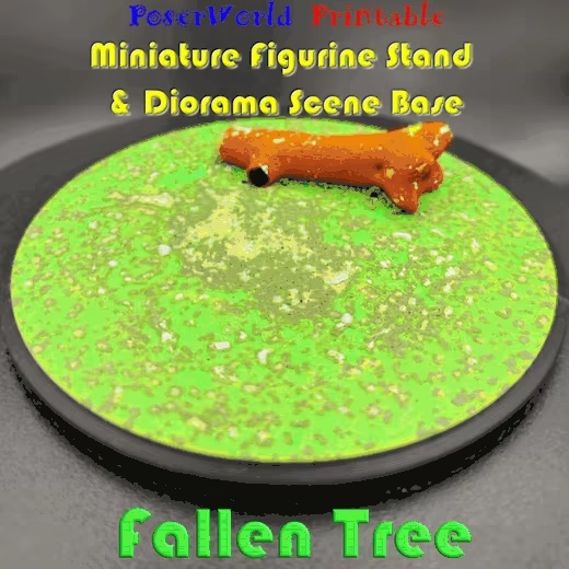 Fallen Log Figure Stand and Scenic Diorama Base
