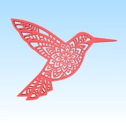 Wallart mandala colibri