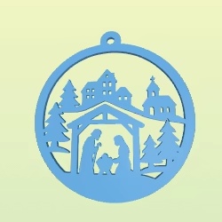 Wallart xmas nativity scene Scherenschnitt