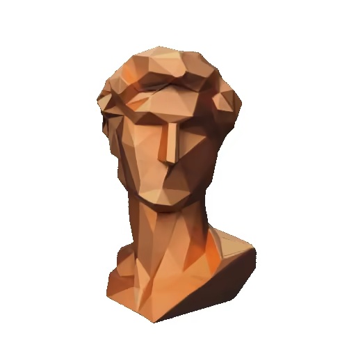 Low Poly David Bust Sculpture