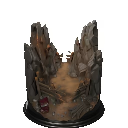 Mountain Pass Diorama Fantasy Canyon Environment Scene-1