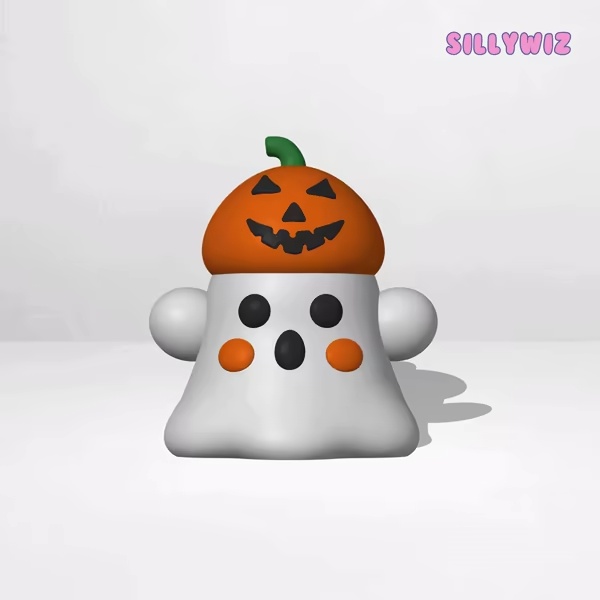 Pumpkin Hat Ghost - Halloween-1