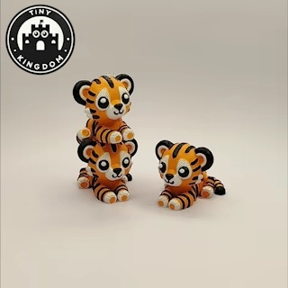 Flexi Tiny Tiger, Keycahin version and 3mf files included