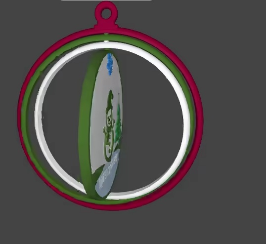 christmas snowman ornament keychain with snowflake