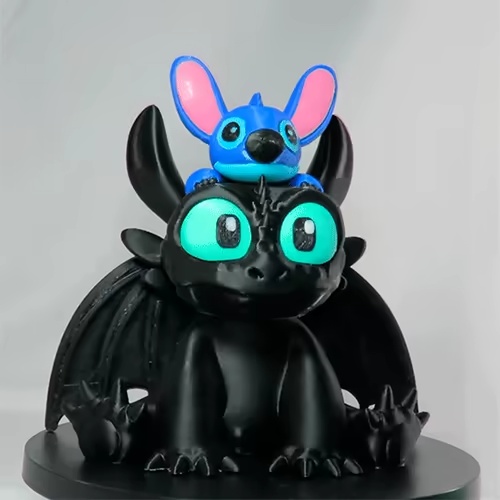 Figure Toothless and Stitch Fanart