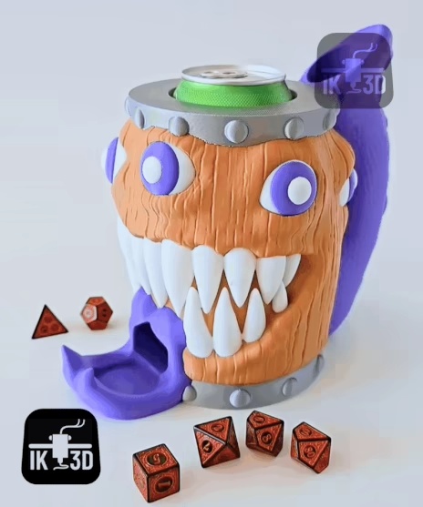 Mimic Dice Tower Can Cooler / No Support / 3MF Included