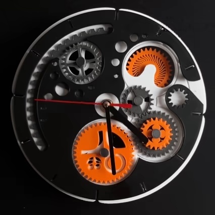 Aesthetic Gear Clock-0